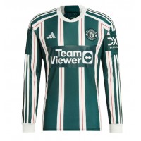 Camisa de Futebol Manchester United Bruno Fernandes #8 Equipamento Secundário 2023-24 Manga Comprida